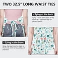 thumbnail image 6 of Pioneer Flower Floral Print Pattern Apron-Garden Aprons for Women with Pockets-Cotton Linen Waterproof Kitchen Cooking Gardening Aprons Adjustable for Kitchen,Cooking,BBQ and Salon 33x27 Inch, 6 of 7