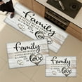 thumbnail image 3 of YIMEIS Happy Family Day Fall Kitchen Rugs Set of 2, Holiday Kitchen Mat Decor Home Decorations, Green Mats for Kitchen Floor - 16''*24'' and 17''*47'' in, 3 of 10