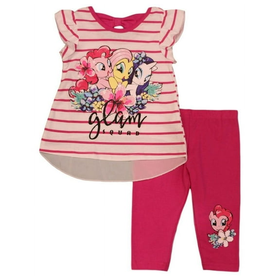 My Little Pony Toddler Girls' Glam Squad Bow Back Leggings Set