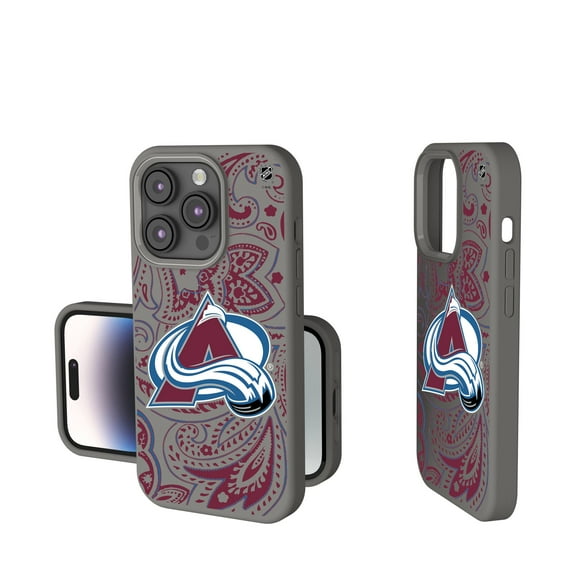 Keyscaper Gray Colorado Avalanche Paisley Soft Touch iPhone Case