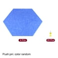thumbnail image 3 of Unique Bargains Tuiles de Panneau d'Affichage Hexagonales Autocollantes en Feutre pour Mur, Punaises, Bleu Ciel, Lot de 4, 3 of 5