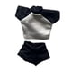 thumbnail image 5 of Ropa para figuras de acción 1/12: Top corto y pantalones cortos para muñecas. Accesorios en miniatura. Negro, 5 of 9