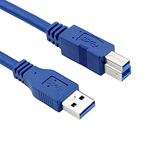 USB 3.0 Cable - Type A-Male to Type B-Male -1 Meter - Round Blue