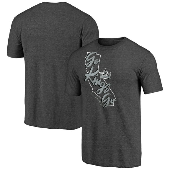 Men's  Charcoal Los Angeles Kings Shoot to Score Tri-Blend T-Shirt