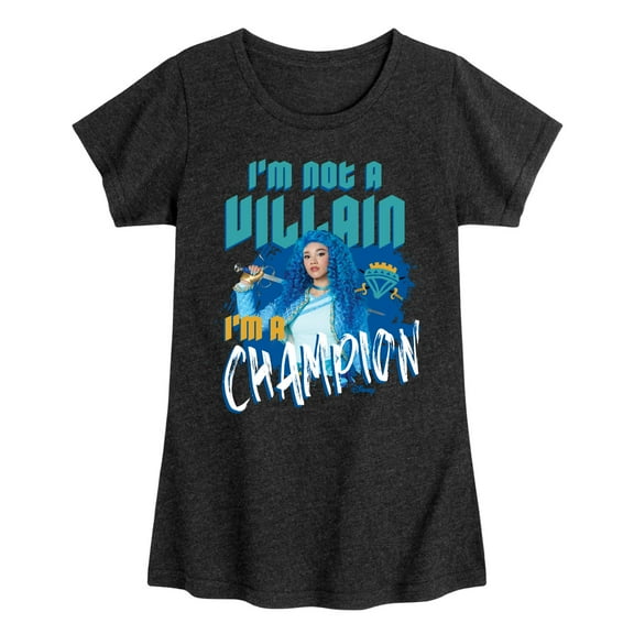 Disney - Descendants 4 - Not A Villain Champion - Youth Girls Fitted Short Sleeve Graphic T-Shirt