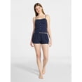 thumbnail image 2 of No Boundaries Cami Top and Bloomer Shorts Sleep Set, 2-Piece, Women's XS-XXL, 2 of 5