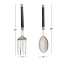 thumbnail image 3 of DecMode Silver Aluminum Spoon and Fork Utensils Wall Decor (2 Count), 3 of 7