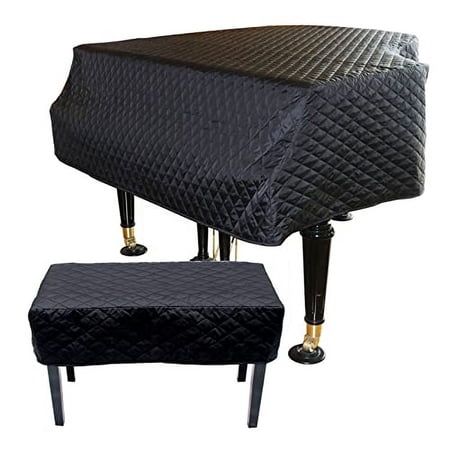 Dustproof Grand Piano Cover - Baby Grand Piano Cover - Black Customize Thicken Cotton Lining,Double -Layer Thickened Waterproof Piano Protective Cover (Color:B,Size:180cm/71in)