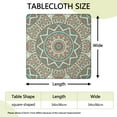 thumbnail image 2 of Mandala Tablecloth Abstract Mandala Design Waterproof Squre Cover with Elastic Edges and Back for Spiritual and Anxiety Relief, 2 of 6