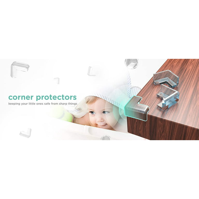 Table Corner Protector for Baby, Child Proof Furniture Edge Guard, Clear -  20 Pack