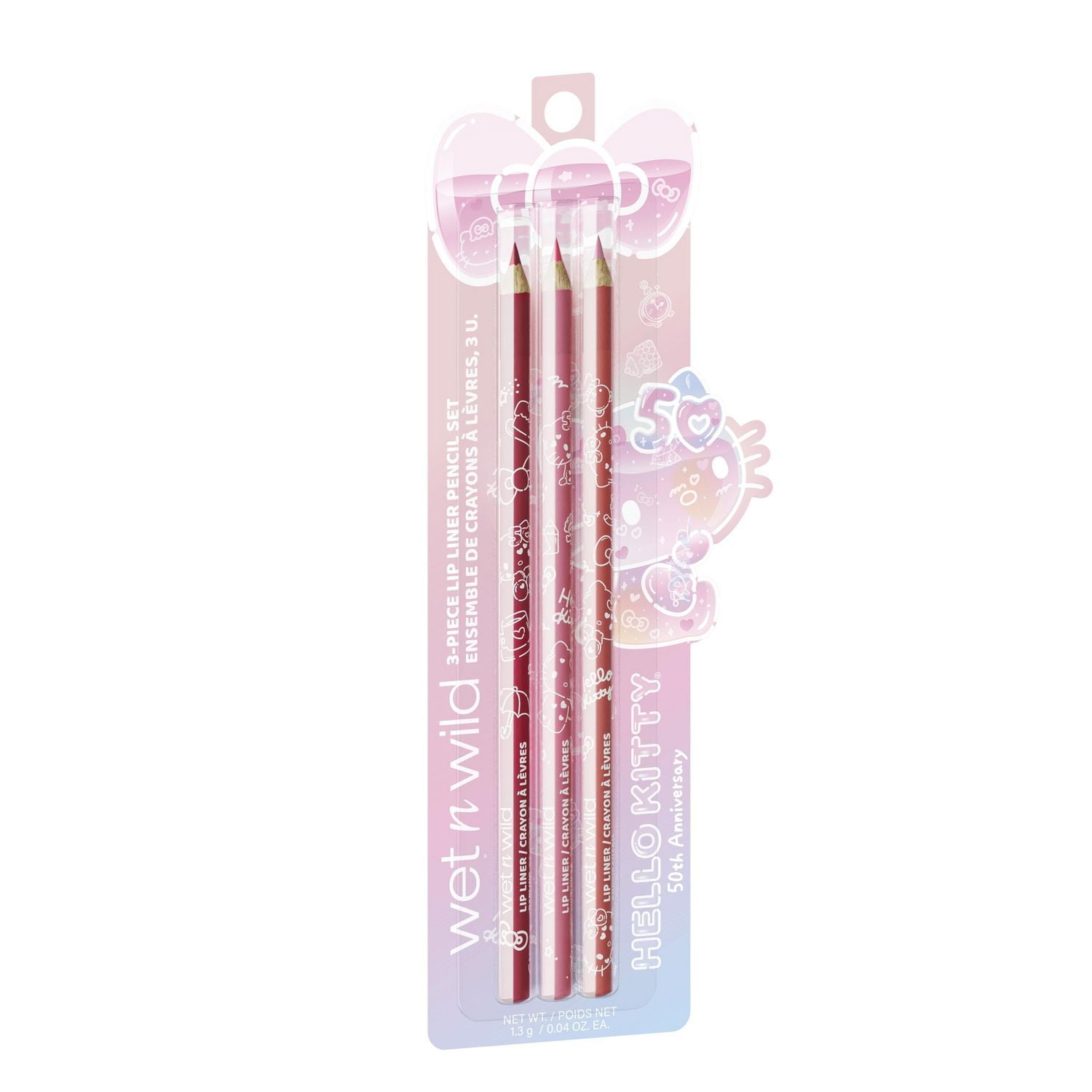 Hello Kitty 3-Piece Lip Liner Pencil Set