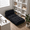 Black, variant on Single Folding Sofa Bed, Convertible Sleeper Chair with Pillow & Back Support, Foldable Mattress Fold‑Out Chair Bed, Portable Comfy Floor Sofa Lounge for Living Room Bedroom