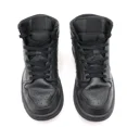 thumbnail image 4 of Ni - ke Air Jordan 1 Mid Mens Size 8.5 US Triple Black Leather Sneakers Shoes, 4 of 5