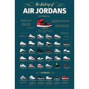 The History of Air Jordans 1984 through 2014 Info-Graphic 36x24 Basketball Sports Art Print Poster