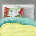 thumbnail image 2 of Samoyed Poinsettas Fabric Standard Pillowcase, 2 of 2