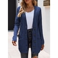 thumbnail image 5 of Asyoly Womens Cardigans Button Up Cardigans For Women Chunky Cardigan Button Down Cable Knit Long Sweater Coat, 5 of 6