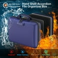 thumbnail image 3 of Fireproof File Organizer with Lock, Hard-Shell Case Fireproof Document Box with 13 Pocket Accordion File Folder, Portable Home Office Travel Safe Storage for Important Documents Laptop Blue, 3 of 16