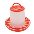 thumbnail image 2 of AURORA TRADE TRADE Plastic Poultry Fount Heavy Duty Plastic Fed Water Container Jar Automatic Feeder Fowl Chicken Poultry Farming Breeding Water Food Feed Dispenser, 2 of 2