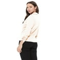 thumbnail image 2 of Women's Solid Comfy Casual Office Work 3/4 Long Sleeve Open Front Blazer Jacket S-3XL, 2 of 5