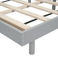 thumbnail image 6 of PAPROOS Wood Platform Bed, Queen Size Platform Bed Frame with Sturdy Wooden Slats and Solid Wood Legs, Modern Bedroom Furniture Queen Bed Frame, No Box Spring Needed, Gray, 6 of 10
