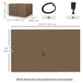 thumbnail image 2 of Brown 10' x 10' Gazebo Sidewall Set – 4 Panels, Polyester, Hooks & Rings for Patio & Garden Outdoor Events & Pergolas, 2 of 7