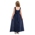 thumbnail image 2 of TiaoBug Combinaison à Sequins pour Filles Combinaisons Sans Manches Robe Maxi en Chiffon Combinaisons pour 7-14 Ans Bleu Marine 12, 2 of 6