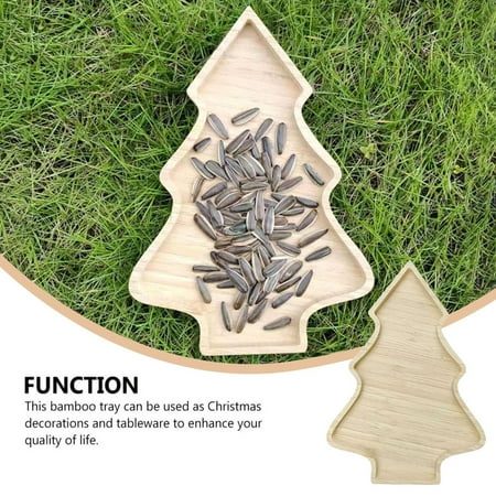 

Christmas Wooden Serving Tray Classic Christmas Shape Food Tray For Cheese Snack Cookie Fruit For Party food tray