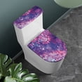 thumbnail image 2 of HELLHERO Adds Holiday Charm Polyester Fabric Toilet Seat Protector Elastic Bottom Fashion Toilet Dust Cover Set Fits All Toilet Shapes for Modern Bathrooms, Cosmic Mandala Bloom, 2 of 8