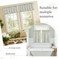 thumbnail image 4 of NICETOWN Grey Cafe Curtains for Small Window, Linen Kitchen Curtains Rod Pocket Vintage Floral Light Filtering Semi Sheer Linen Drapes for Bedroom Bathroom, 26"x24", 2 Panels, 4 of 8