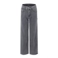 thumbnail image 4 of Vedolay Women Pants Bell Bottom Jeans Trendy Retro Stretch Skinny Flare Denim Pants Grey,S, 4 of 5