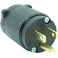 thumbnail image 2 of Journeyman-Pro 515PV 15 Amp 120-125 Volt, NEMA 5-15P, 2Pole 3Wire, Straight Blade, Male Plug Replacement Cord Outlet, Commercial Grade PVC Black (BLACK 10-PACK), 2 of 6
