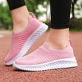 thumbnail image 2 of Siilsaa Women'S Fashion Sneakers Slip On Sneakers Breathable Walking Shoes Knitted Comfort Fashion Sock Shoes Pink,6.5, 2 of 5