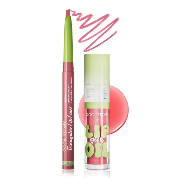 Set de gloss labial y delineador COOL STORY de 2 piezas, ultra brillante