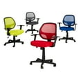 thumbnail image 4 of Norwood Commercial Furniture Mesh Mid Back Desk Task Chair with Tilt & Arms for Home, Office, Classroom, Gaming - Brilliant Blue, 4 of 9