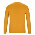 thumbnail image 4 of Mens Sweaters Slim Fit Round Neck Long Sleeve Plain Pullover Sweaters Stretchy Casual Fall Winter Tops (XL, Yellow), 4 of 6