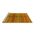 thumbnail image 2 of Ahgly Company Machine Washable Indoor Square Solid Yellow Modern Area Rugs, 8' Square, 2 of 4