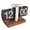 Stainless Steel Black, variant on Xirurus Digital Flip Down Clock Retro Automatic Turning Battery Operated Mechanical Desk Clock for Home Office Decor, Blue Wood Base (8.07 inches / 20.5 cm)