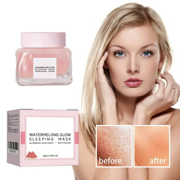 Skin Care Moisturizing Nourishing Watermelon Glow Sleeping Exfoliating + Overnight W/ + Pumpkin Seed Extract for Sensitive Skin Hydrating Rollback