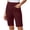🔥 Wine_New, variant on Dianli Twill Bermuda Shorts Slim Stretch Pull On Regular Hiking Shorts Elastic Waist Pocketed Outdoor Casual Breathable Summer Bermuda Shorts Active Travel Shorts