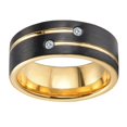 thumbnail image 1 of STARTIST Largeur 8MM Hommes Mariage Acier Inoxydable Finition Mate Bord Poli Confort 10, 1 of 8