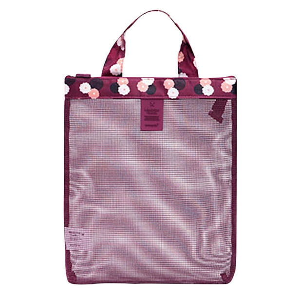 iOPQO desk organizers and accessories Outdoor Mesh Beach Bag Outdoor