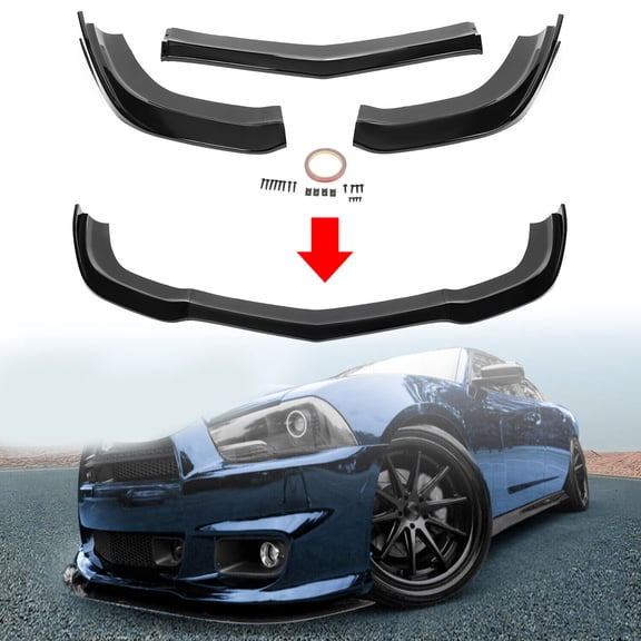 Glossy Black Front Bumper Lip Splitter For Dodge Charger SRT8 2011 12 2013 2014