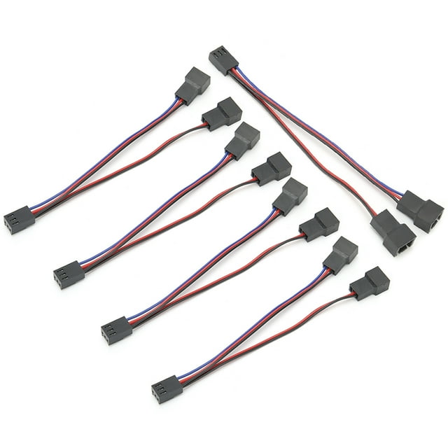 Converter Cable, 5PCs Female 3-Pin To Male 3-Pin + 2-Pin Fan Adapter Cable, Converter Wire, Ultra-Stable 2-in-1 For PC Fan,