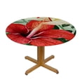 thumbnail image 3 of JEUXUS Table Cloth Hibiscus Flowers Table cover Round Summer Colorful Hawaiian Tropical Plants Table Cover for Dining Room Kitchen Decoration, 3 of 7