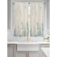 thumbnail image 2 of Blue Seahorse Coastal Bathroom Window Curtain, Summer Beach Nautical Ocean Coral Vintage Light Filtering Coffee Kitchen Curtains, Bedroom Living Room Curtains 2 Panel 84"x63", 2 of 6
