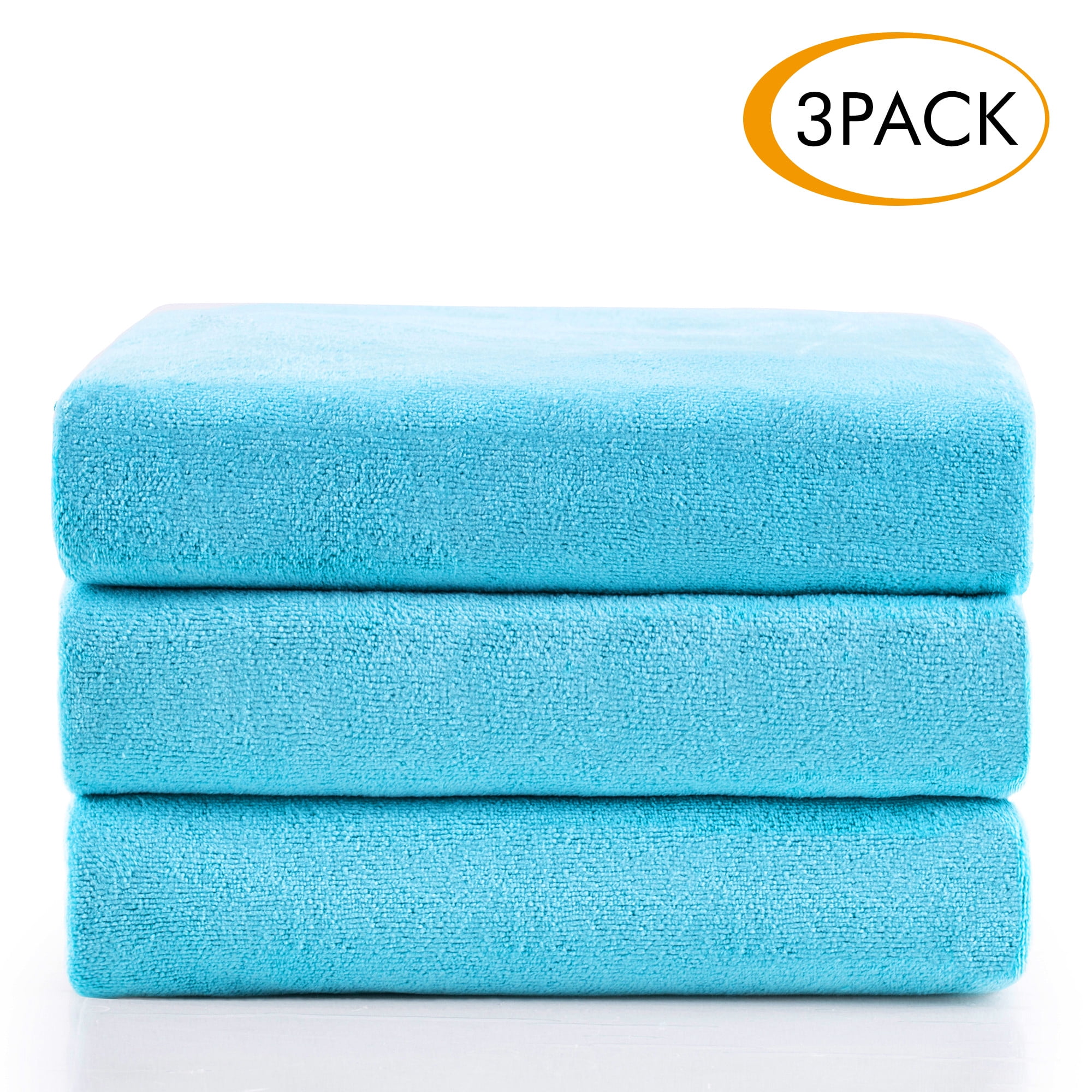 Microfiber Bath Towel Set 6 Pack 27 X 55 Extra Absorbent Fast Drying Antibacterial Perfect For Bath Swimming Sports Light Blue Walmart Com Walmart Com