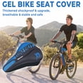 thumbnail image 4 of Voofly Lycra Fabric Bicycle Saddle Covers, Black Narrow Bike Seat Cover, 11 Inches X 7 Inches, Unisex,with A Waterproof Rain Cover Black, 4 of 7