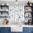 thumbnail image 2 of Blue Floral Spring Kitchen Curtains 84 Inch Length, Farmhouse Poppy Botanical Grommet Top Bedroom Living Room Curtains, Light Filtering Cafe Curtain Drapes 2 Panels Set 104''x84'', 2 of 9