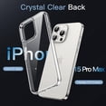 thumbnail image 3 of JETech Case for iPhone 15 Pro Max 6.7-Inch, Non-Yellowing Shockproof Phone Bumper Cover, Anti-Scratch Clear Back (Clear), 3 of 6