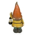 thumbnail image 2 of Alpine Corporation Solar Vintage Gnome Holding Lamp w/ Orange Hat Statuary, 2 of 5